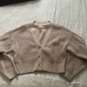 Aritzia Babaton Canberra Cardigan in Heather Oat Beige, size L